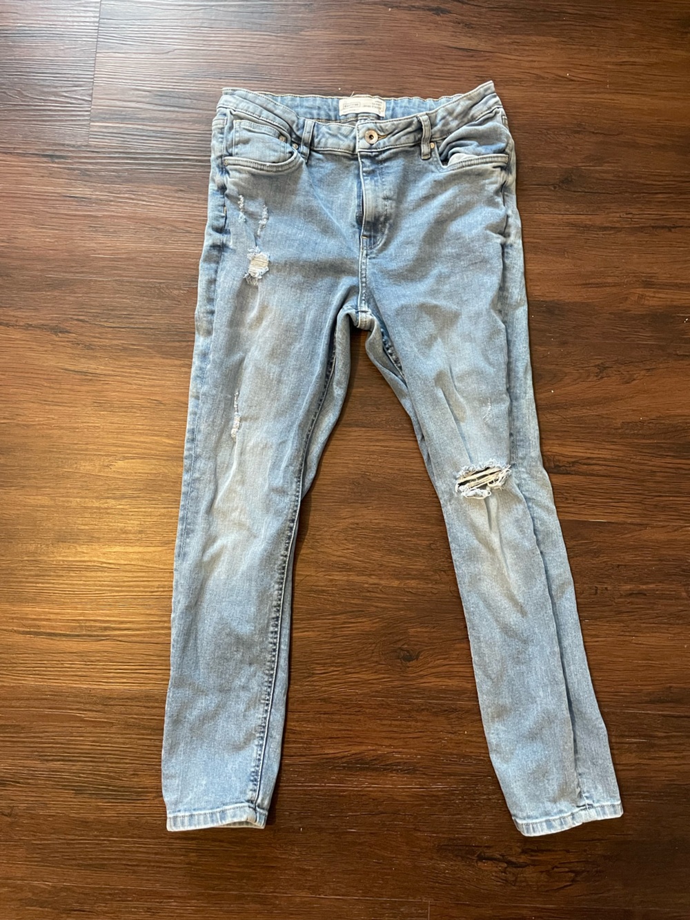 Light Blue Distressed Women’s Jeans - Slim Fit